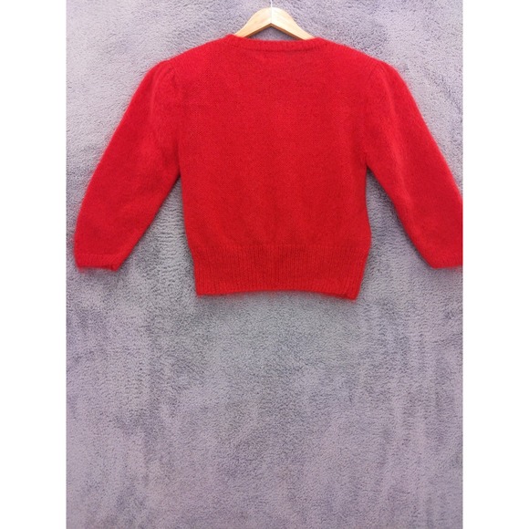 vtg Jennifer Reed Petite Mohair Blend Faux Cardigan Hand Knit Size‎ M - Picture 7 of 8